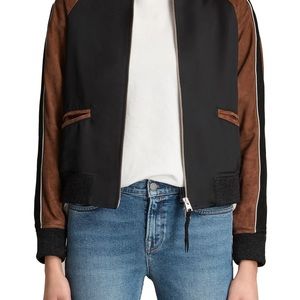 All Saints REAL suede / satin Bomber Jacket